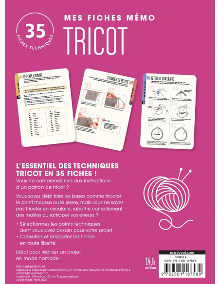 Mes fiches mémo tricot