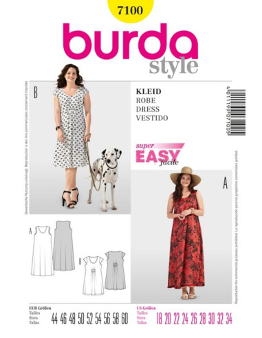 Patron de robe - Burda 7100