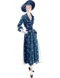 Patron de chemisier, jupe et ceinture - Vogue 1863