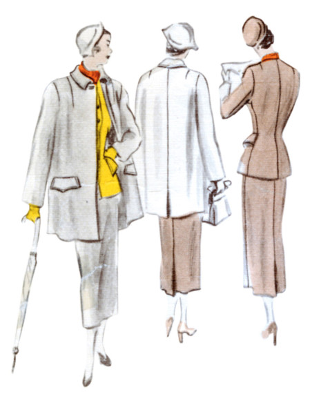 Patron de tailleur et manteau - Vogue 1932