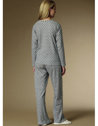 Patron de peignoir, haut, chemise de nuit et pantalon - Butterick 6428