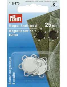 Boutons magnétiques à coudre - Argent