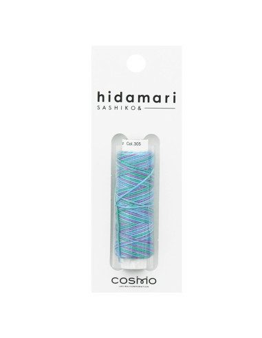 Fil sashiko multicolore hidamari Lecien Cosmo 30 m