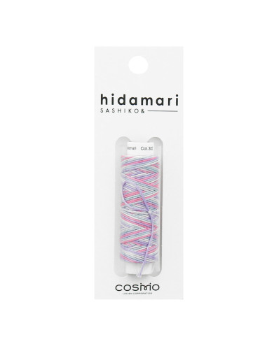 Fil sashiko multicolore hidamari Lecien Cosmo 30 m