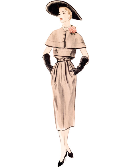 Patron de robe vintage - Vogue 1964