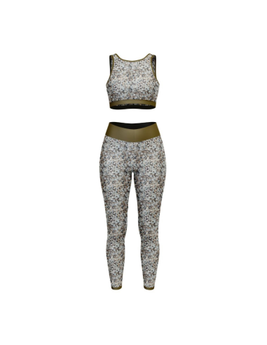 Tissu lycra maillot de bain - Sissi gris et or