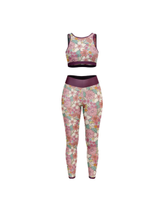 Tissu lycra maillot de bain - William rose et vert 2