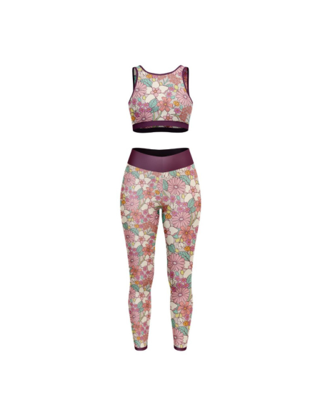 Tissu lycra maillot de bain - William rose et vert