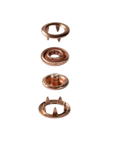 Boite de 10 boutons pression jersey Cuivre avec outil 10 mm
