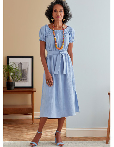 Patron de robe et ceinture - Butterick 6757