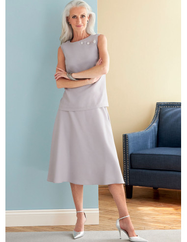 Patron de veste, robe, haut, jupe et pantalon - Butterick 6796