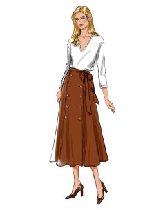 Patron de jupe et ceinture - Butterick 6866 2