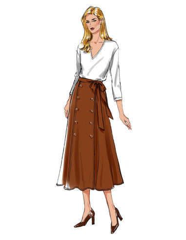 Patron de jupe et ceinture - Butterick 6866