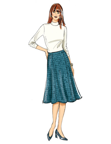 Patron de jupe et ceinture - Butterick 6866