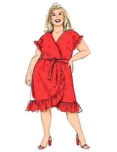 Patron de robe et ceinture - Butterick 6873