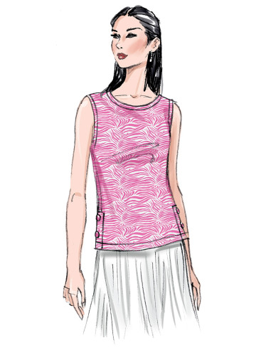 Patron de haut - Butterick 6874