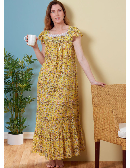 Patron de haut, chemise de nuit et short - Butterick 6883