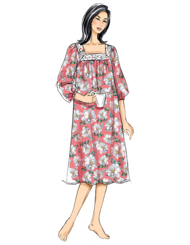 Patron de haut, chemise de nuit et short - Butterick 6883