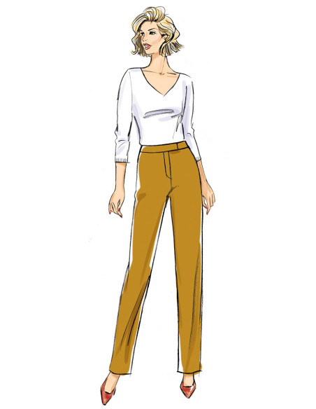Patron de pantalon avec ceinture - Butterick 6910