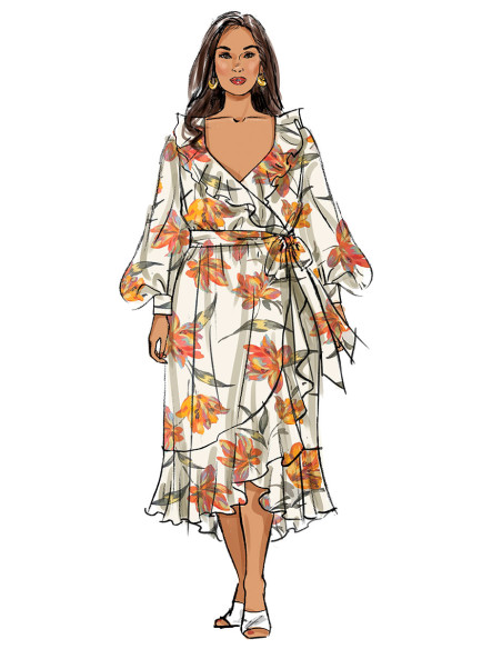 Patron de robe et ceinture - Butterick 6927