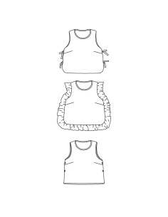 Patron de plastron ou pull sans manches Brisbane - Ikatee 2