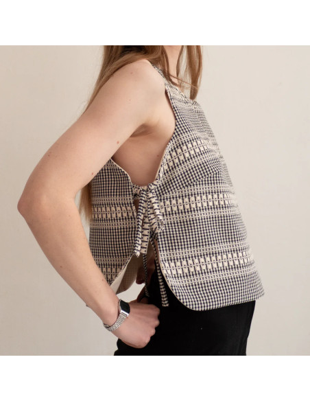 Patron de plastron ou pull sans manches Brisbane - Ikatee