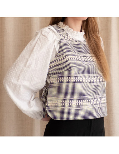 Patron de plastron ou pull sans manches Brisbane - Ikatee