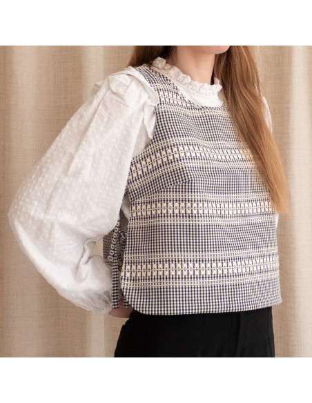 Patron de plastron ou pull sans manches Brisbane - Ikatee