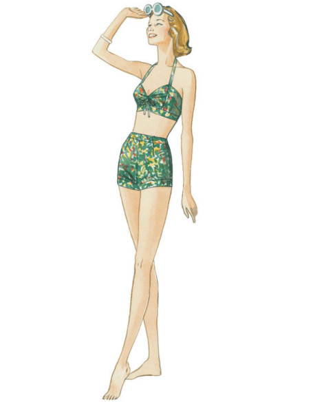 Patron de soutien-gorge, short et surtout - Vogue 9255