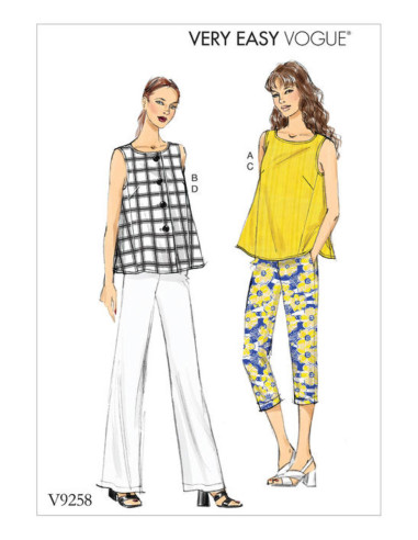 Patron de hauts et pantalon - Vogue 9258
