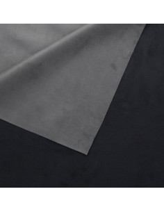 Tissu occultant suédine multicolore - Anthracite/Noir