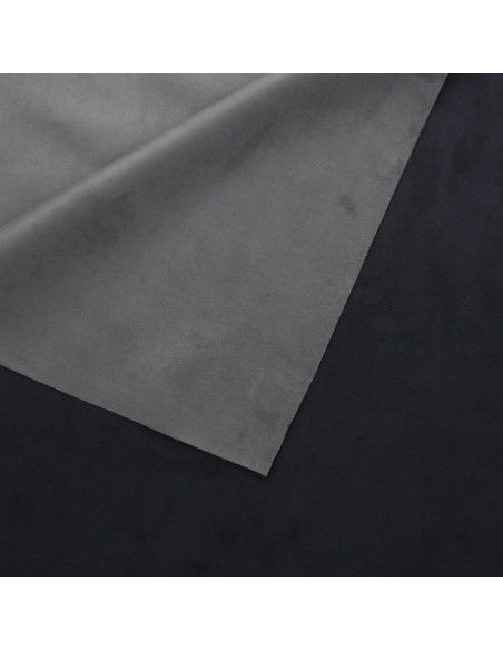 Tissu occultant suédine multicolore - Anthracite/Noir