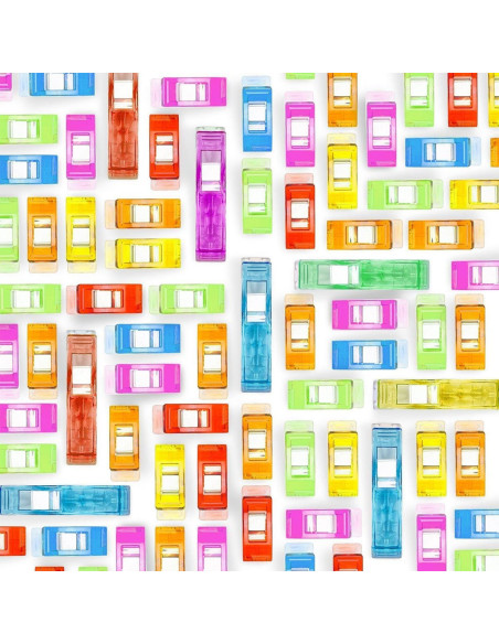 Bocal de 100 pinces à tissus multicolores Rascol