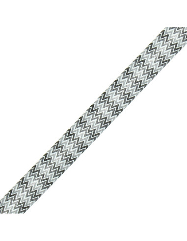 Biais motif chevron - Noir, gris et blanc