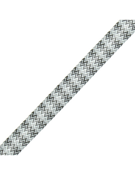 Biais motif chevron - Noir, gris et blanc