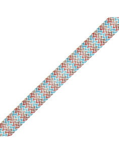 Biais motif chevron - Marron, camel et bleu 2