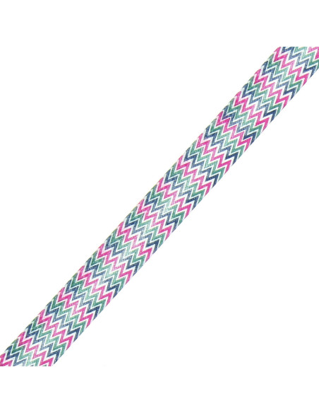 Biais motif chevron - Rose, kaki et bleu