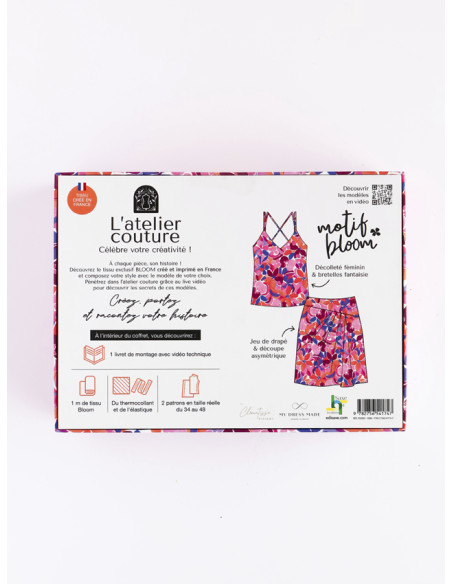 Coffret Top Ava ou Jupe Lisa au motif Bloom