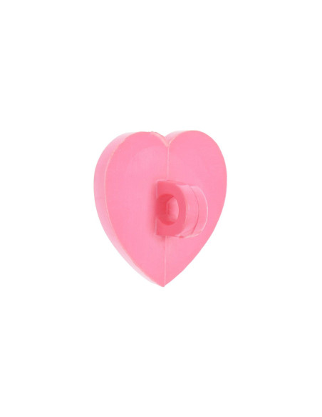 Carte de 4 boutons cœurs - Rose 15 x 15 mm