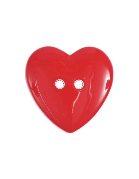 Carte de 1 bouton cœur - Rouge 29 x 29 mm