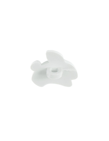 Carte de 4 boutons lapins - Blanc 15 x 13 mm