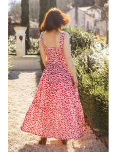 Tissu viscose Bagheera Rouge Grenade - Églantine & Zoé 2