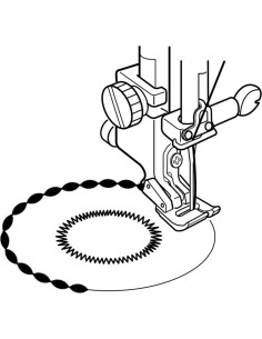Pied pour application fermé Janome 2