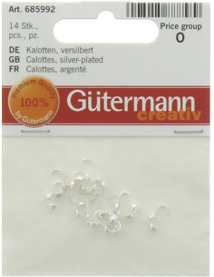 Calottes Gütermann - Plaqué argent