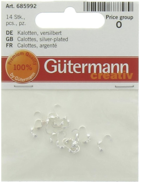 Calottes Gütermann - Plaqué argent