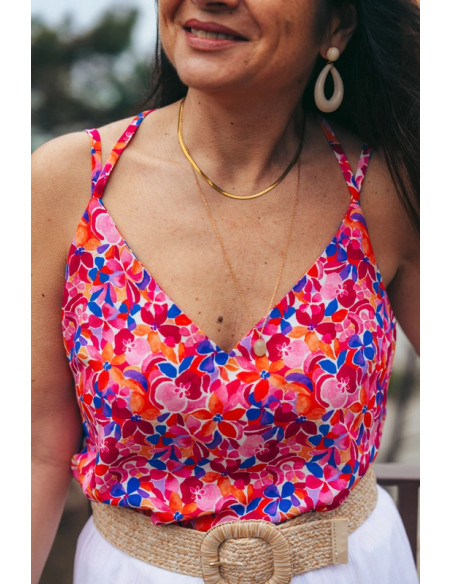 Tissu popeline de viscose Bloom - My Dress Made