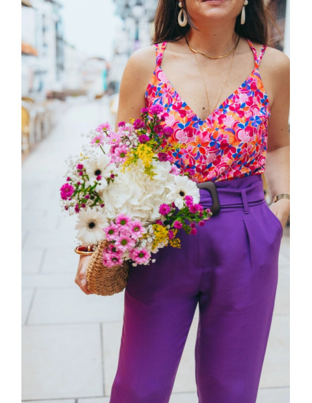 Tissu popeline de viscose Bloom - My Dress Made