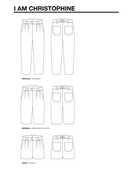 Patron de pantalons et shorts Christophine - I am patterns