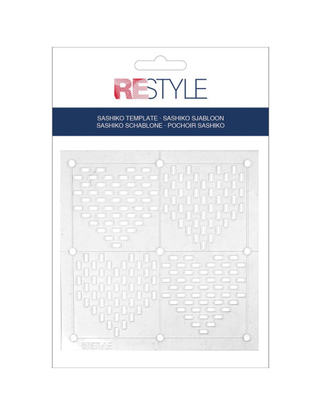 Gabarit pour sashiko Restyle - Coeurs