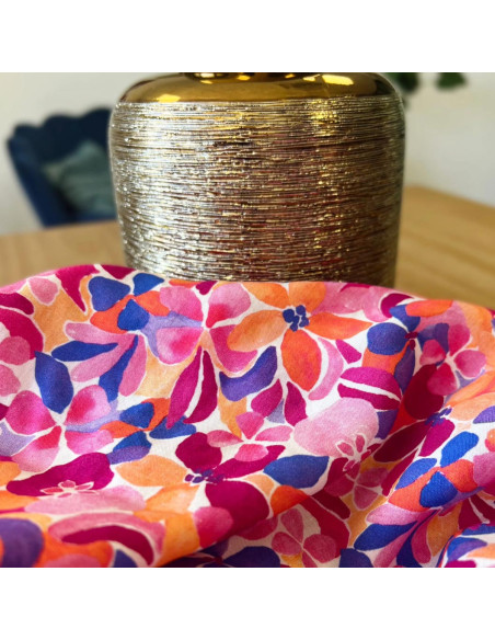 Tissu popeline de viscose Bloom - My Dress Made